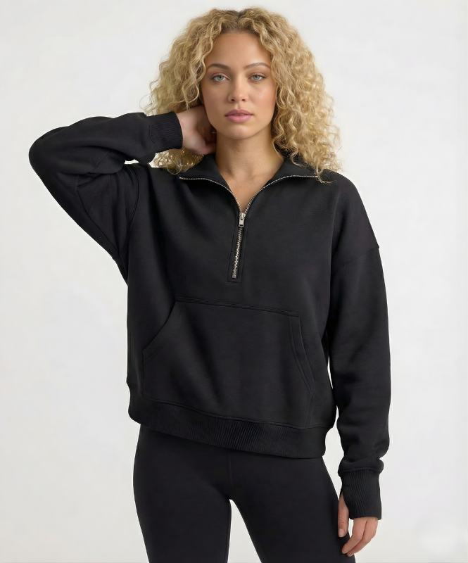 Elevate Oversized Funnel-Neck Half Zip