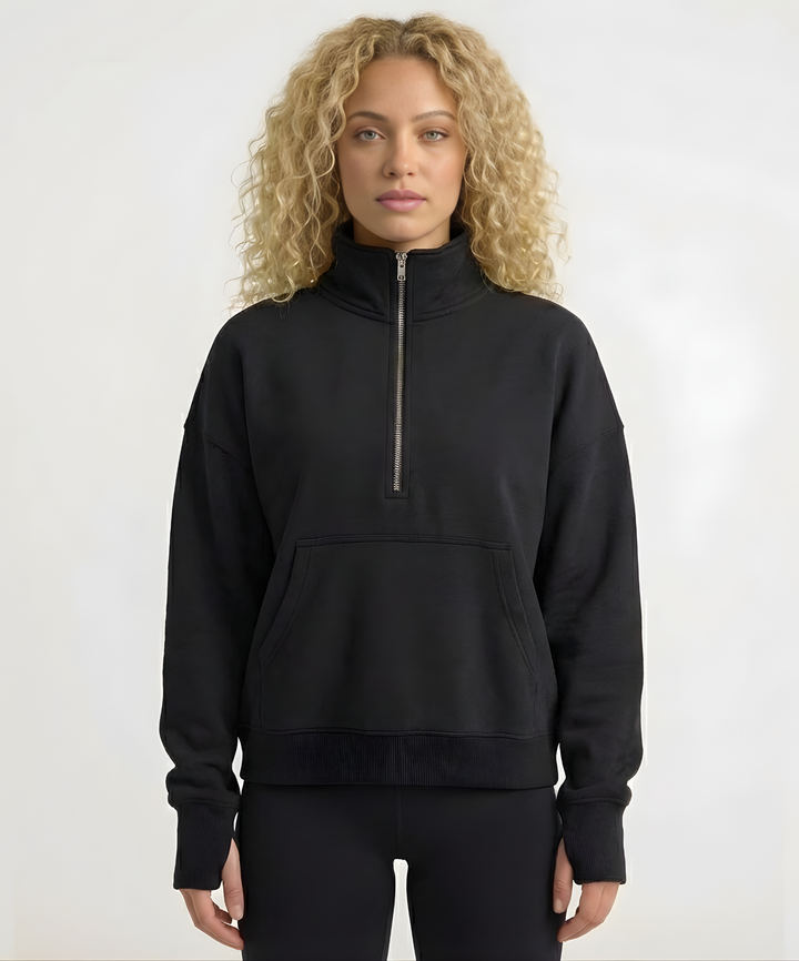 Elevate Oversized Funnel-Neck Half Zip