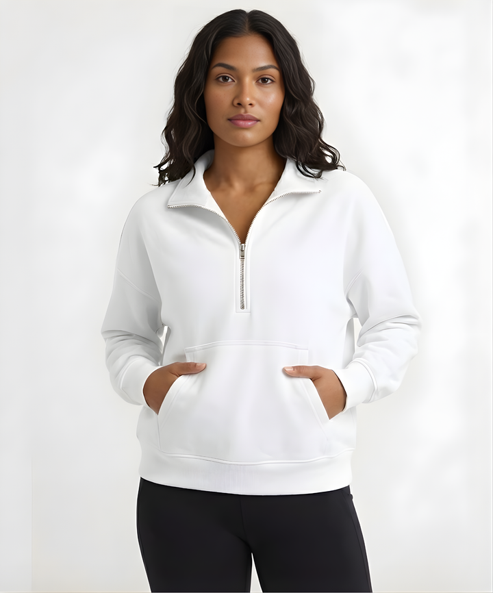 Elevate Oversized Funnel-Neck Half Zip