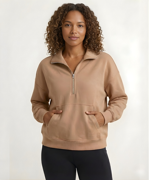 Elevate Oversized Funnel-Neck Half Zip